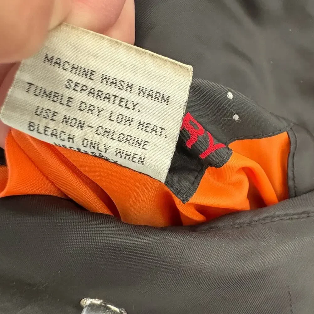 80s Arctic Pole Reversible Military Flight Bomber Jacket Size Large